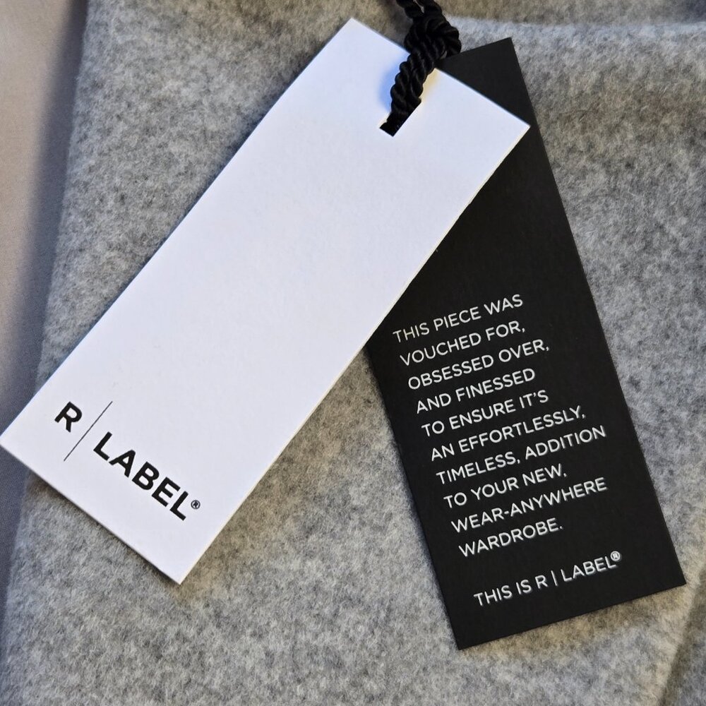 NWT Wool Angora Boyfriend Coat-The Reset R Label Ice Grey - Picture 6 of 14